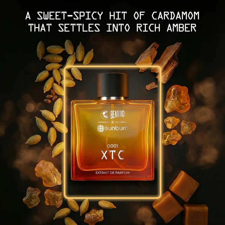 Image of BEARDO XTC X SUNBURN Perfume for Men 100ml | Extrait De Parfum | Amber & Spicy | Long Lasting Fragrance | Premium Gift For Man | Perfume For Man