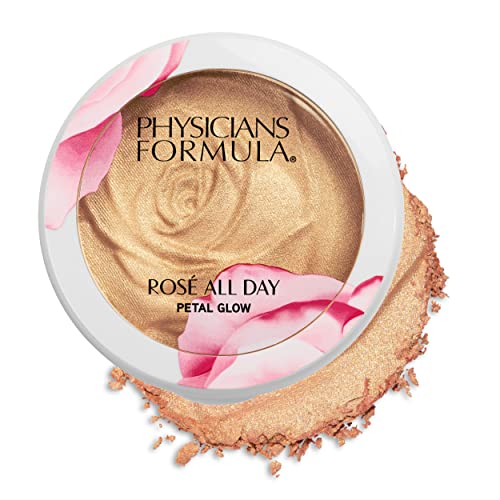Physicians Formula Rosé All Day Highlighter Blush Face Powder Shimmer Petal Glow, Pink Freshly Picked, Dermatologist Tested, Clinicially Tested #TOP11