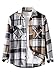 ZAFUL Classic Plaid Shirt for Men Plaid Print Flannel Shirt Gray L