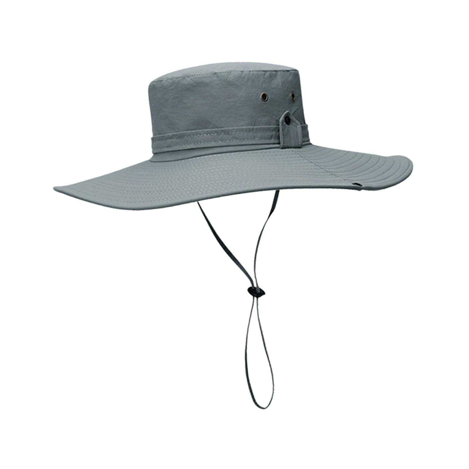 Amagogo Cappello da pescatore larga Visiera Unisex Quick Dry Comodo Leggero Cappellino da pesca estivo da pescatore Cappello da sole per pesca in, Stile a grigio chiaro