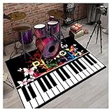 ♦ [ALFOMBRAS ANTIDESLIZANTES UNIVERSALES] Batería electrónica | Tambor de estante | tambor de jazz | concierto | caja de bombo | Adecuado para practicar y tocar música | Instrumento | Familia | Escritorio de la computadora | Sala de estar | Dormitorio, etc. Haga que la familia y el juego sean más cómodos y enfocados. Alfombra Insonorizada para Piano, Tambor, Bateria.