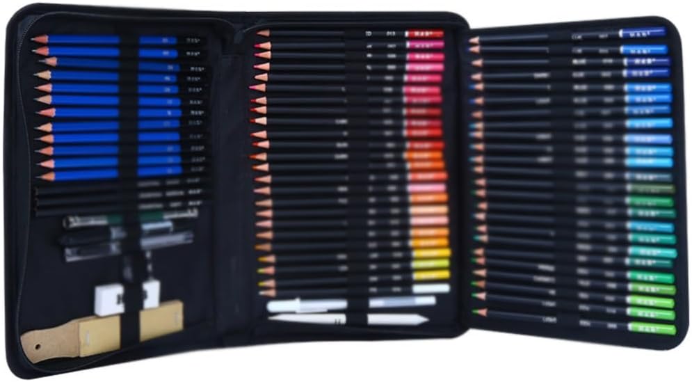 FUOEN 96 スケッチカラーリードセット油鉛筆絵画セット初心者ブラシアートツール