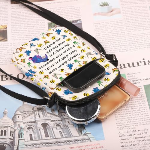 PLITI Donkey Gift Strength Doesn't Come From What You Can Do Donkey Quote Crossbody Bag Donkey Cartoon Character Fans Gift3