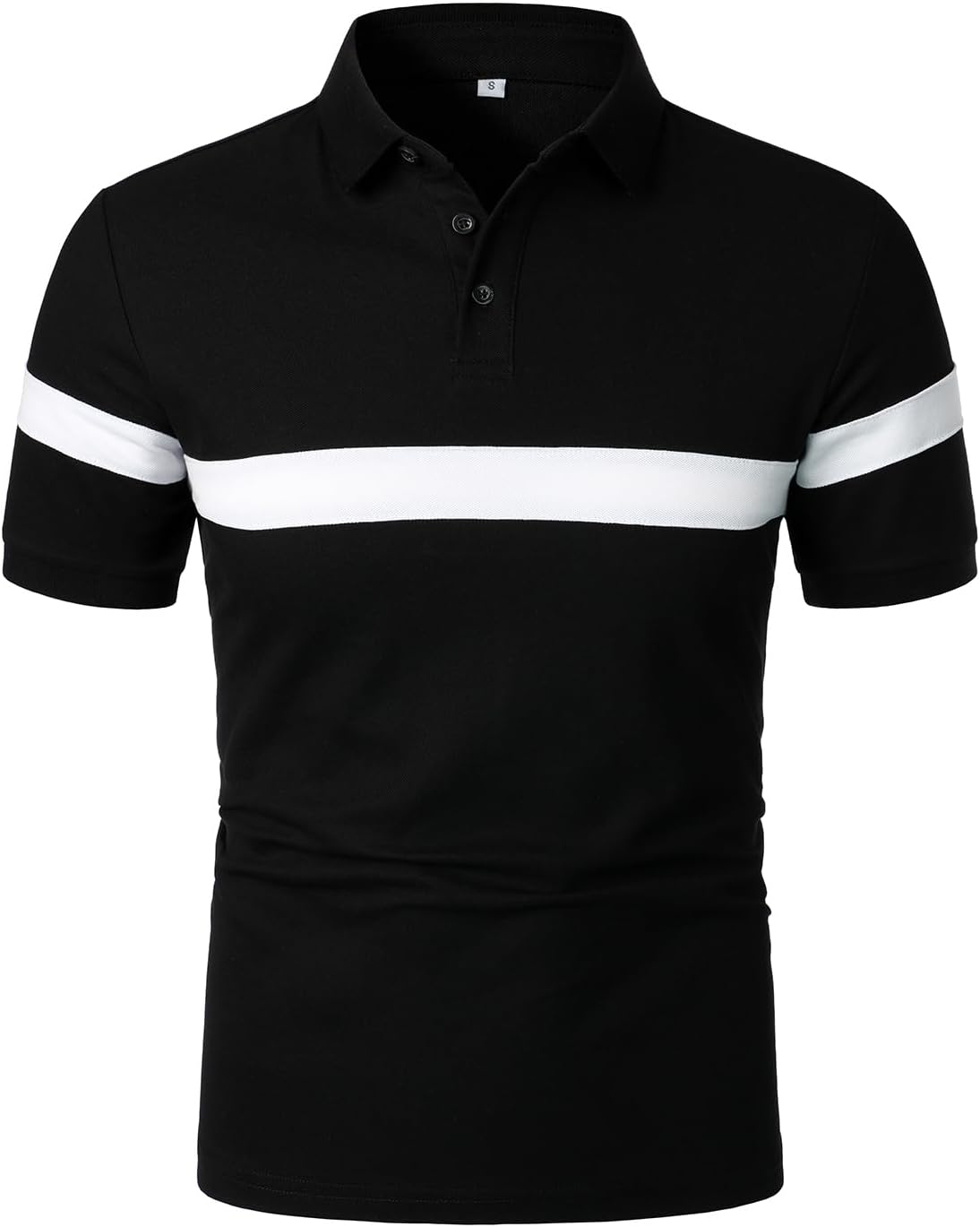 HOOD CREWMen’s Polo Shirts Casual Stylish Short Sleeve Shirts Collared T-Shirt