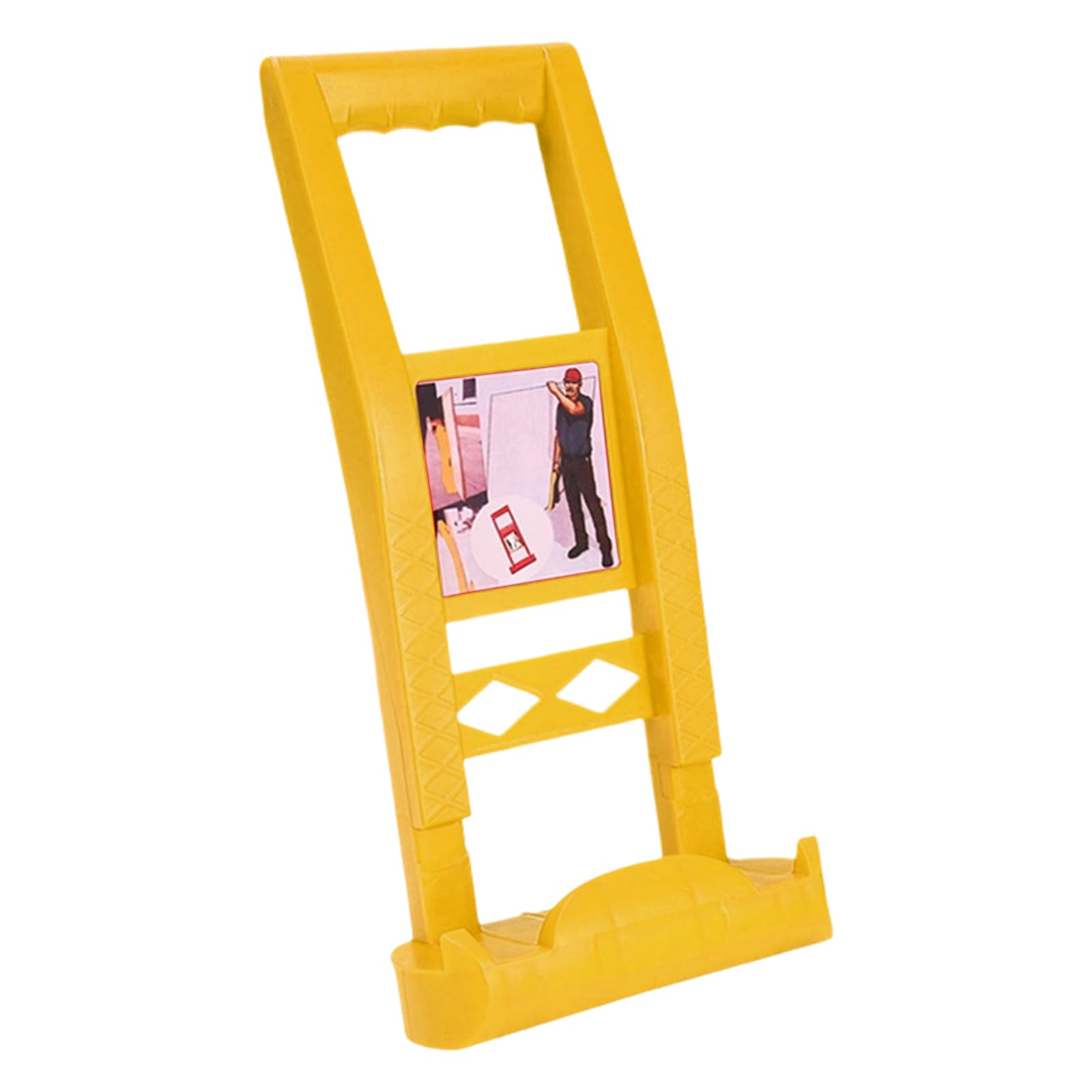 Crffz Yellow Labor Saving Panel Carriers Ergonomic Curved Handle Plasterboard Carriers For Easy Materials Transport On Job Sites Nonslip Board