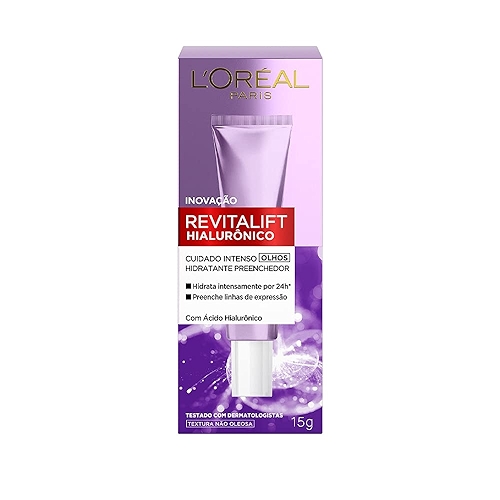 L’Oréal Paris Creme Para Área Dos Olhos Anti-Idade Revitalift Hialurônico, Cuidado Intenso...