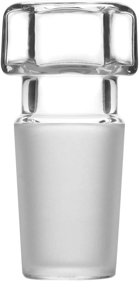 stonylab Hex Head Hollow Glass Stopper for Sealing Lab Glassware, 19/22 Outer Joint, Closed Bottom, Hexagonal Glass Stopper for Laboratory Use (19/22 Joint, 1 Pack)