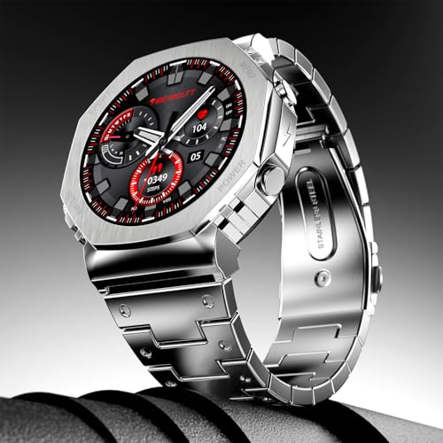 Image of Boltt Obsidian 33.5mm (1.32 inch) AMOLED Display, Stainless Steel Design, 466 * 466 px Resolution, Bluetooth Calling, Multiple Sports Modes, Health Mode, IP67, Weather Updates