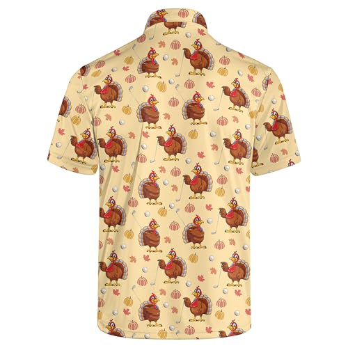 Mens Golf Polo Shirts Funny Hawaiian Golf Short Sleeve Print Shirts Quick-Dry Fit Performance Polo Shirts for Men2