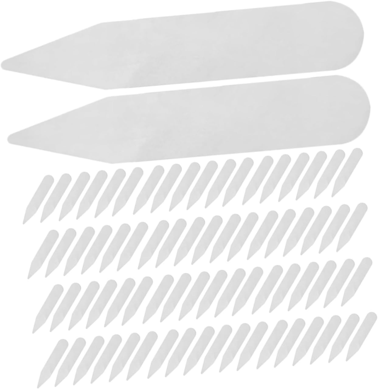 COLLBATH Men's Shirt Collar Inserts 200pcs Collar Stays Collar Shaper for Dress Shirts Lightweight Flexible