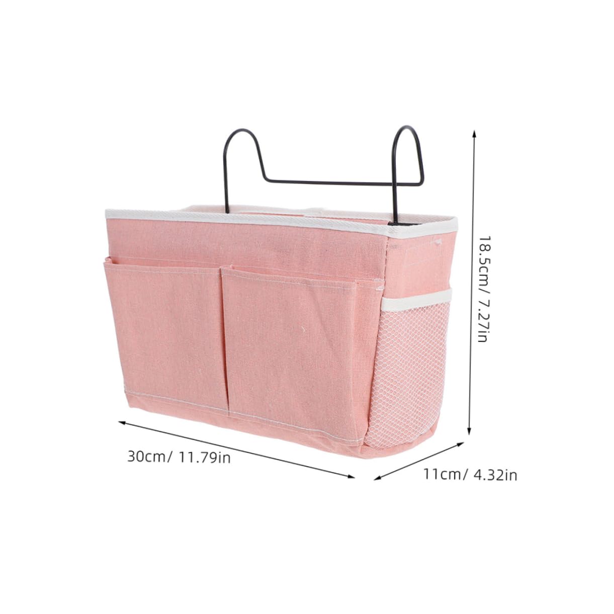 2pezzi Borsa Portaoggetti Sospesa Parete Organizer da Appendere Sul Comodino Cesto Portaoggetti in Tessuto per Libri Riviste e Oggetti Vari Pratico per Dormitorio e Camera