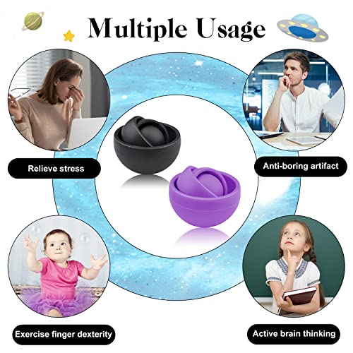 Image of Fidget Toys Adults 2PC, Sensory Toys for Kids with Autism, Cool Gadgets for Man, Gifts for Boys Girls Teens, Quiet Office Desk Toy ADHD