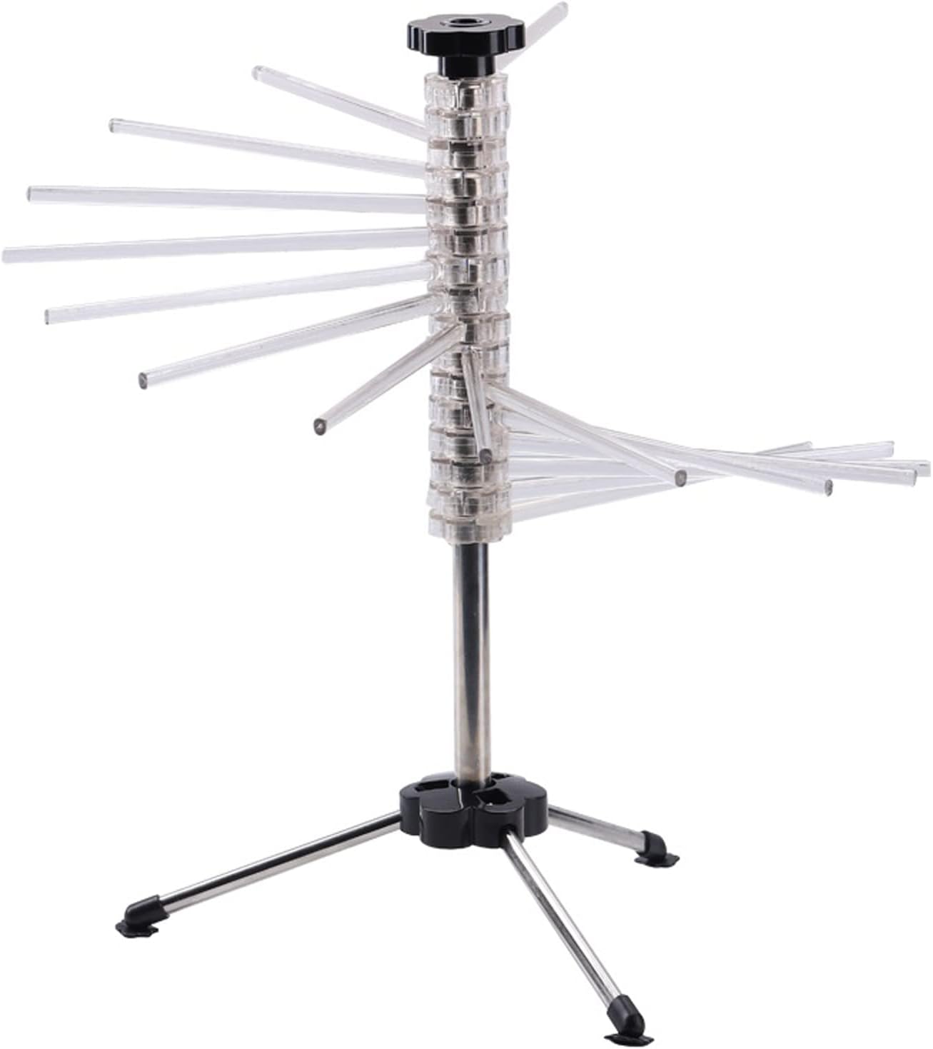 Collapsible Pasta Drying Rack, Spaghetti Dryer for Fresh Pasta Homemade Noodles, Dryer Rack with 16 Detachable Rods, Easy to Clean & Store
