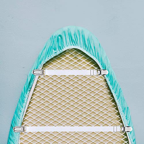 Boao 12 Pcs Bed Sheet Clips Straps Sheet Corner Straps Holder Adjustable Mattress Clips, Elastic Bed Sheet Grippers Straps Suspender Fasteners Holder For Home (White, 14-28 Inch Length) #TOP5