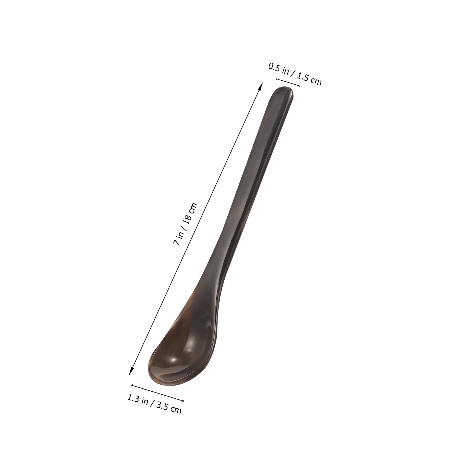 IMIKEYA 4 Stück Horn Eierlöffel: Getränke Rührlöffel Hornlöffel Kaffee Rührlöffel Espressolöffel Kaffee Rührstäbchen Eistee Löffel Hornlöffel - 18 cm Lange