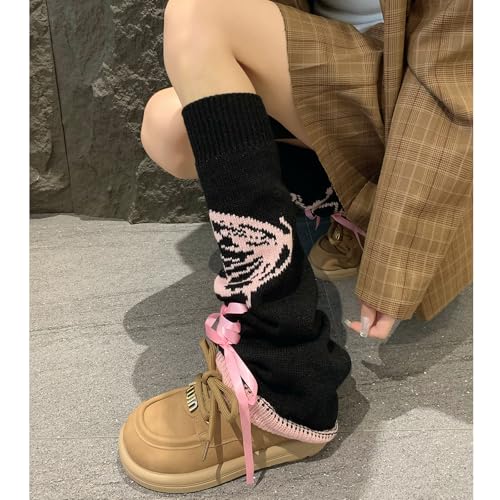 Image of XEPST Leg Warmers Kawaii Socks Flared Leg Warmers for Girls Butterfly Harajuku Japanese Boot Socks