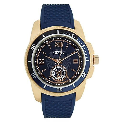 Relojes Calgary Mazzini Midnight Blue - Reloj de Mujer de cuarzo, correa de color azul y esfera dorada