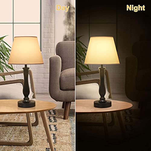 Touch Control Table Lamp Dimmable Bedside Lamp with USB Charging Port, Boncoo Nightstand Lamp Resin Table Lamp with A19 LED Bulb, Modern Desk Lamp Simple Night Light for Living Room Bedroom Guest Room
