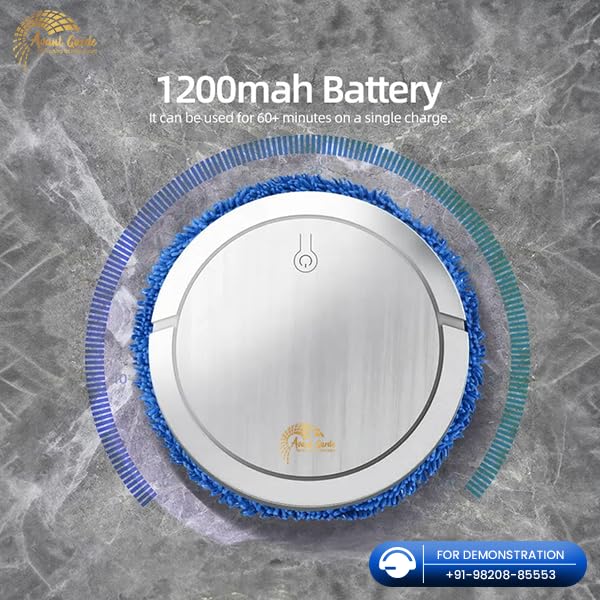 51kROjJg70L AVANT GARDE Robot Rotary Mopping Automatic Vacuum Cleaner with UV Lamp,1200mAh Super Battery Life,one button start,encountering obstacles,6cm Ultra-thin Body,Powerful Cleaning Cloth