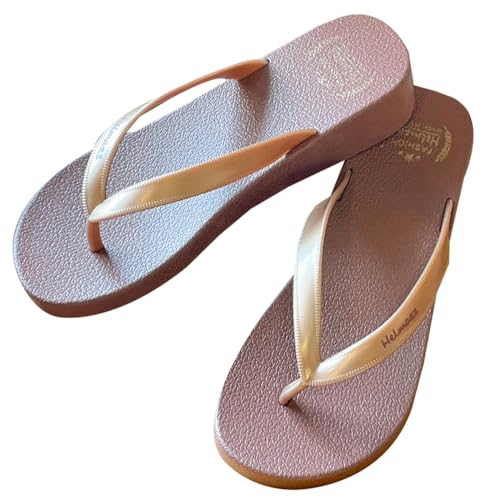 Platform Flip Flops for Women Versatile Solid Color Sandals Soft Summer Beach Pool Slippers Comfortable Indoor Outdoor Shoes