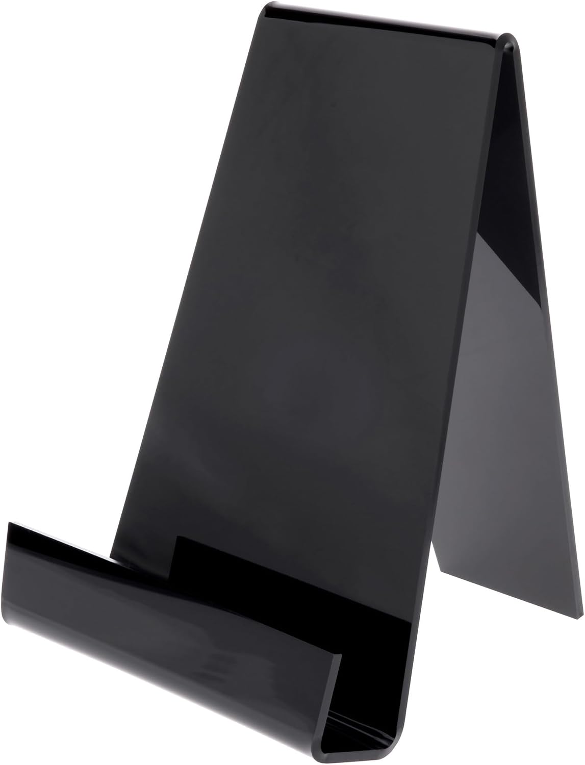 Plymor Black Acrylic Book Easel with 1.875" Ledge with Lip, 8.25" W x 8" D x 10.75" H