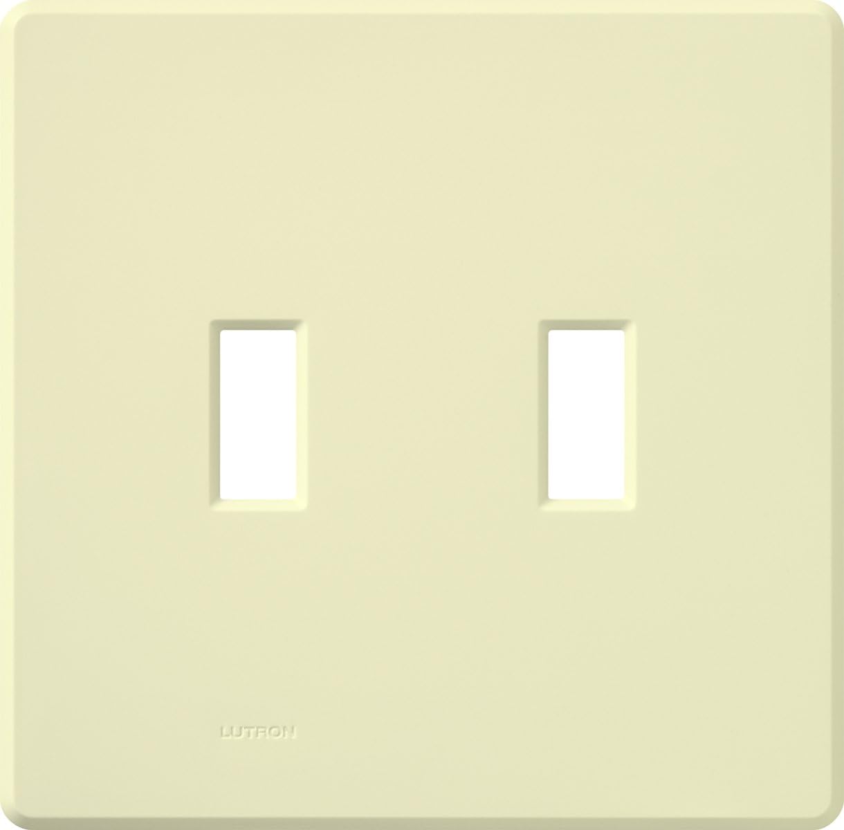 Lutron Fassada 2 Gang Wallplate for Toggle-Style Dimmers and Switches, FG-2-WH, White (1-Pack)