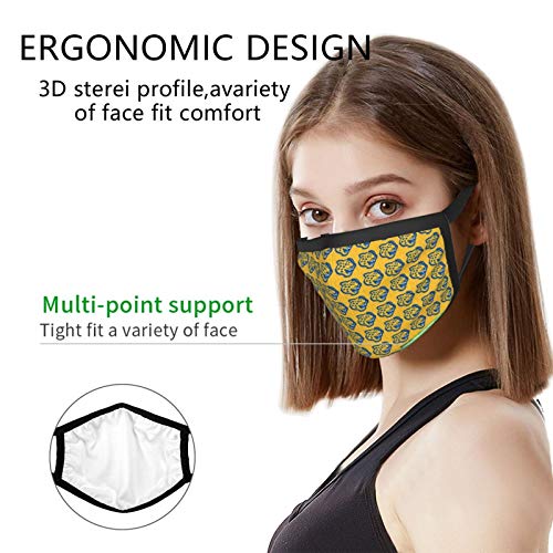 LasGo 3pcs/lot Face Cover for University Basketball/Football Fans Washable Luxury Face Scarf Adjustable Bandanas Unisex
