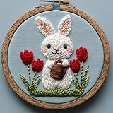 Stanznadel-Set für Anfänger, niedliches kurzbeiniges Häschen, dekoratives Stanzstich-Set für Erwachsene, Nadelstanzer-Kits für Erwachsene, DIY handgemachtes Heimhandwerk