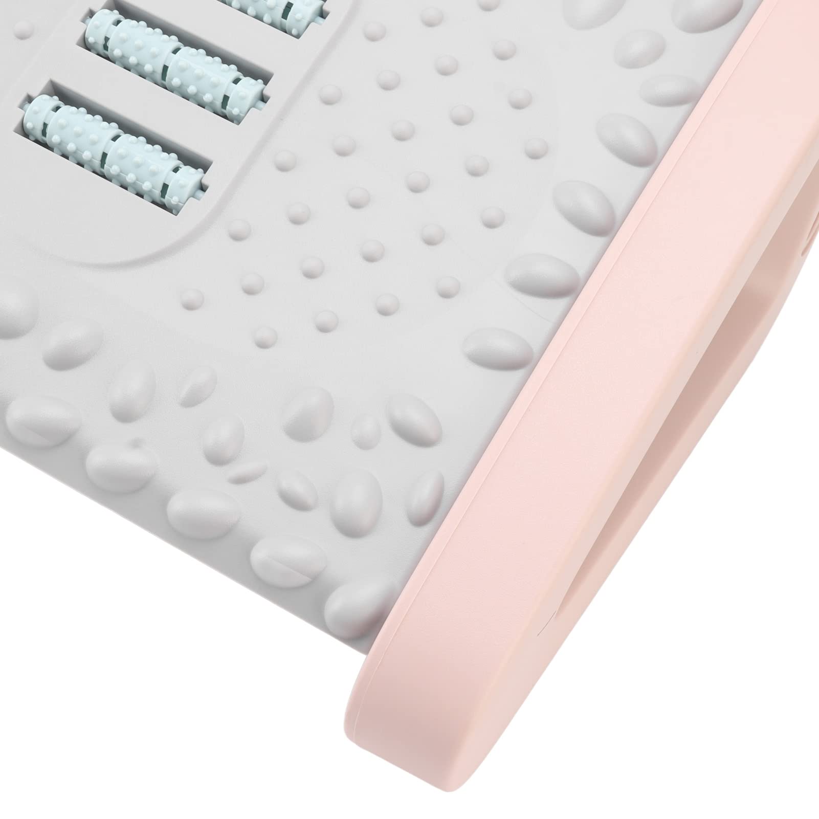 Haofy Reposapiés Debajo del Escritorio, Reposapiés Debajo del Escritorio Mejora la Postura Sentada Alivia la Fatiga del Empeine 6 Ajustes de Altura para el Inodoro (Rosa)