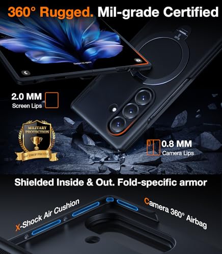 Image of TORRAS Q3 Spin Magnetic Stand for Galaxy Z Fold 7 Case