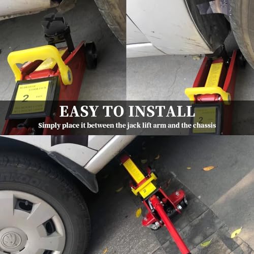 Image of Car Pinch Weld Jack Pad,Cross Slotted Rubber Floor Jack Extension Provides Cushioning and Non-Slipping,Universal 3 Ton Jack Pads for Floor Jack Car Accessories for Jack Stand