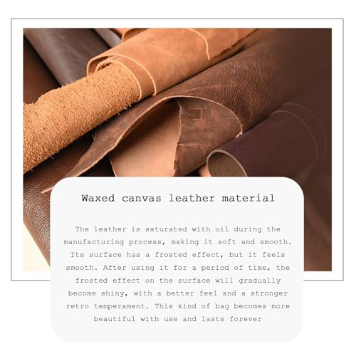 Heavy Duty Vintage Waxed Canvas Leather Backpack for Men & Women, Waterproof Travel Rucksack,32