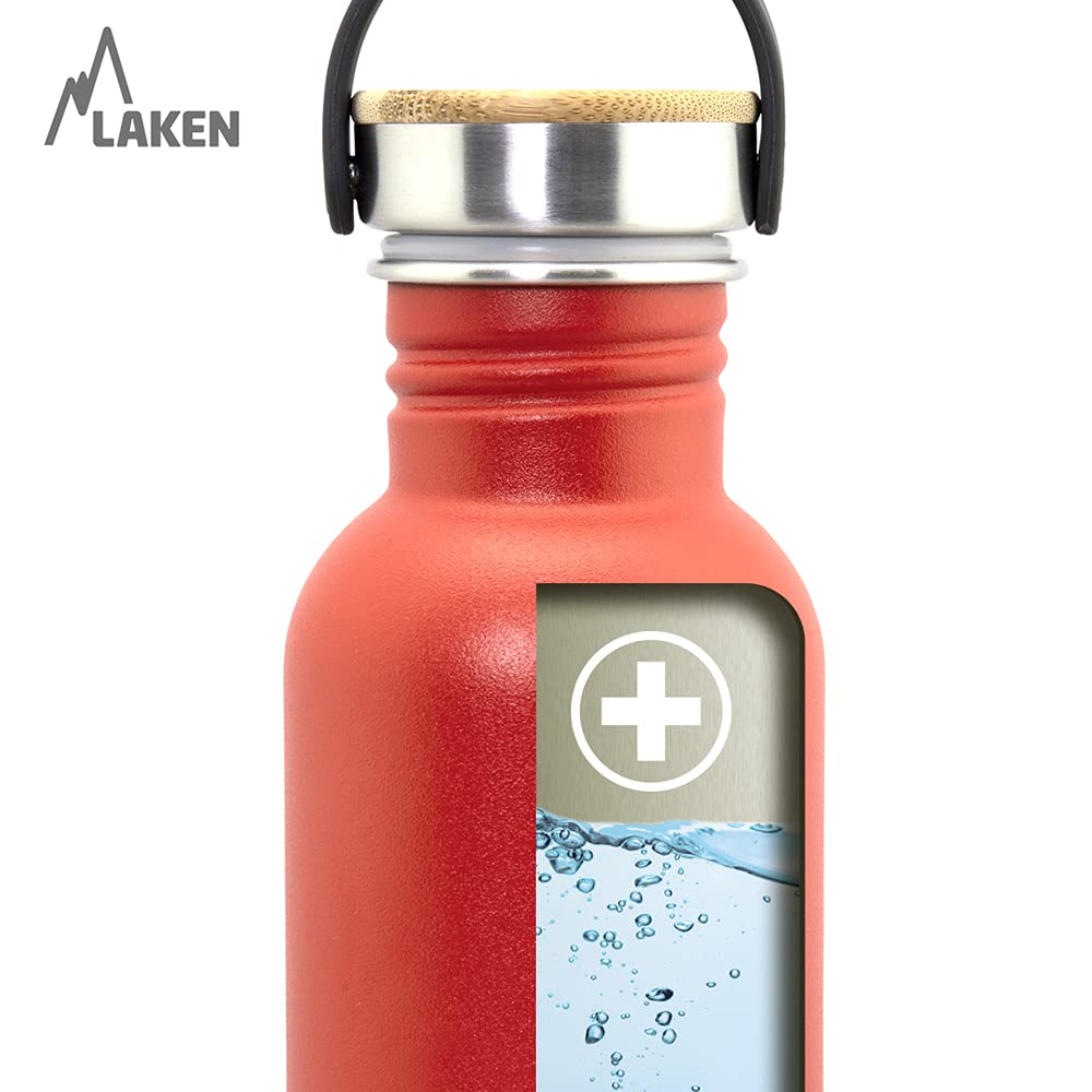 Laken Unisex - Botella de acero inoxidable muy resistente para adultos