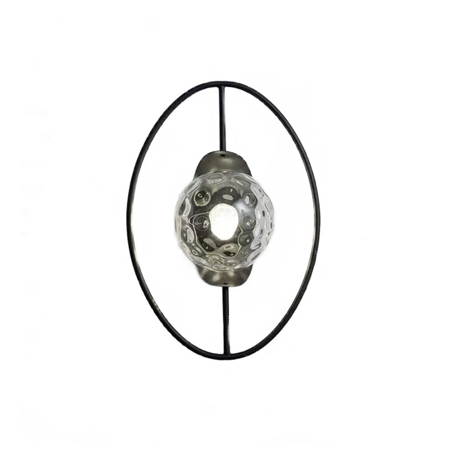 Lámpara de Pared Elegante con Casquillo E27 y Pantalla de Cristal - Lámpara con Cuerpo metálico para salón, Dormitorio, Pasillo y escaleras (Color Oscuro)