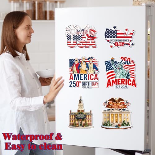 Imanes para Refrigerador 250o Aniversario USA 6 piezas miniatura 2
