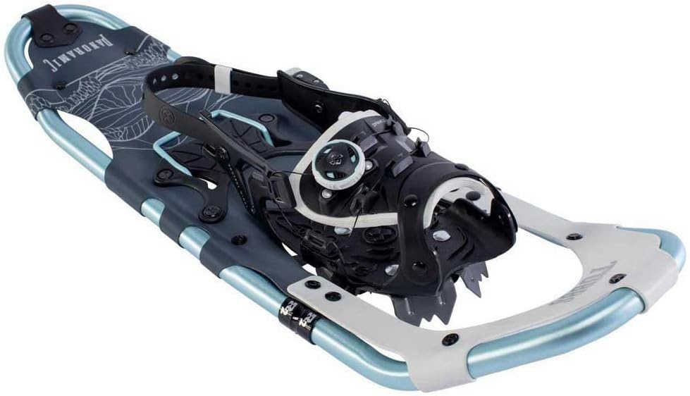 【エレガントで実用的♪】タブススノーシューウィメンズパノラマデイハイキングスノーシュー、グレー/アイスブルー、21インチ 介護靴