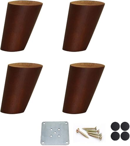 Patas de madera maciza de roble para muebles de sofá, patas de mesa de café, patas de armario, patas de repuesto para mueble de TV, mesita de noche,