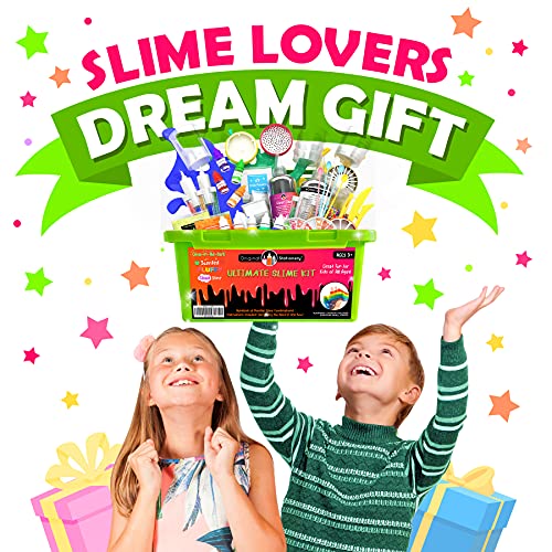 Original Stationery Ultimate Slime Kit Diy Slime Making Kit With Slime Add Ins Stuff For Unicorn, Glitter, Cloud, Butter, Floam, More - Deluxe Slime Kits Gift For Girls And Boys (Green, 55Pcs) #TOP1