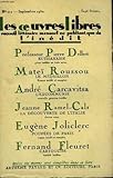  Les oeuvres libres n° 111. euthanasie par pierre delbet suivi de le medaillon par mateï roussou suivi de l\'excommunie par andre carcavitsa suivi de la decouverte de l\'italie par jeanne ramel-cals suivi de poupees de paris par eugene joliclerc .