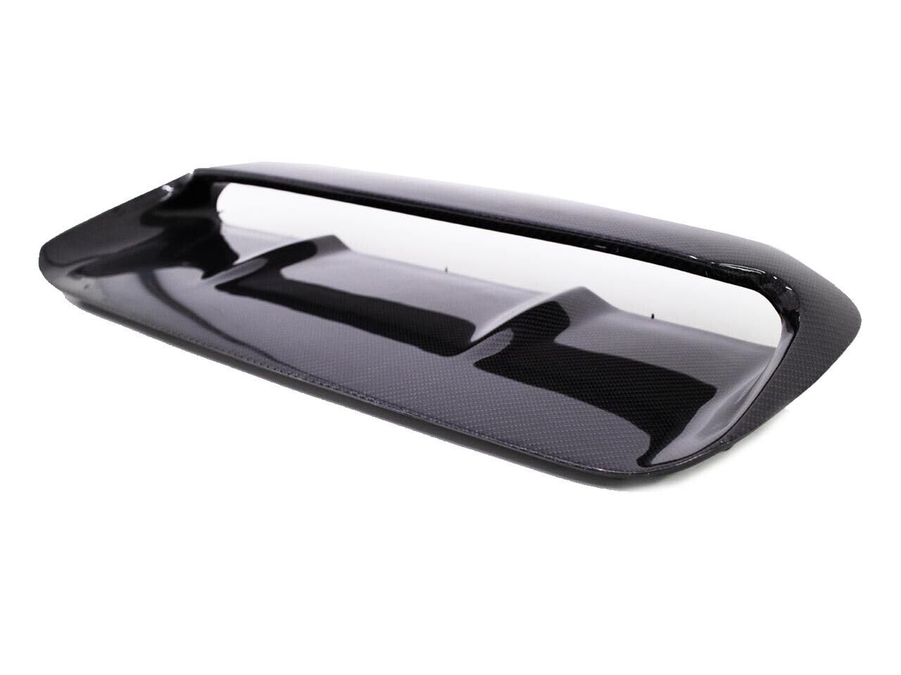 Exterior Accessories - Carbon Fiber Hood Bonnet Scoop Aero W/Fins Compatible With 2015-2021 SUBARU WRX STI VA - Replacement