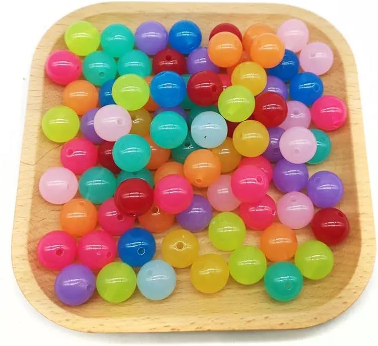 16mm Acrylic Beads 100pcs Pink Transparent Focal Bead Beadable Chunk Bubblegum Beads for DIY Crafting Necklace Bracelet Jewelry Making Keychain (Pink) - Image 2