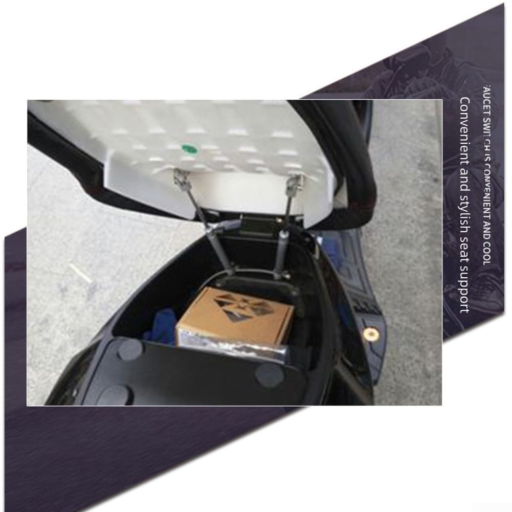 Barra de soporte hidráulico para elevación de asiento de motocicleta con sistema de amortiguación y émbolo diseñado para un funcionamiento suave y estable del asiento (es negro)