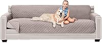 Vista 176 de Sofa Shield - Funda para sofá Loveseat con correa patentada, protector de cojines, funda reversible resistente a manchas y desgarros de perros
