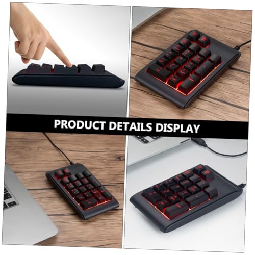 Pavé numérique mécanique USB autonome pour ordinateur portable noir - 5