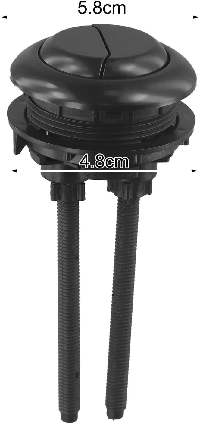 Black Round Dual Flush Button, Bathroom Toilet Flush 38/48/58mm Dual Toilet Tank Repair Parts, Toilet Water Tank Valve Accessories(48mm) image 5