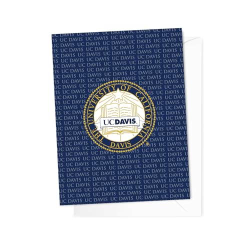 Fan Frenzy Gifts UC Davis Aggies Officially Licensed Crest Blue Thank You Card 10-pack