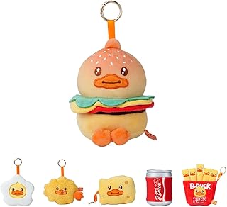 B.Duck Yummy Series Plush Keychain Blind Box, Multifuntional Bag Accessory, Food Plush, Fun Gift Idea