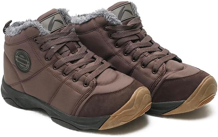 UPSOLO Mens Winter Trekking Snow Boots Water Resistant Shoes Anti-Slip Fully Fur Lined Casual Lightweight Hiking Boot - Image 4