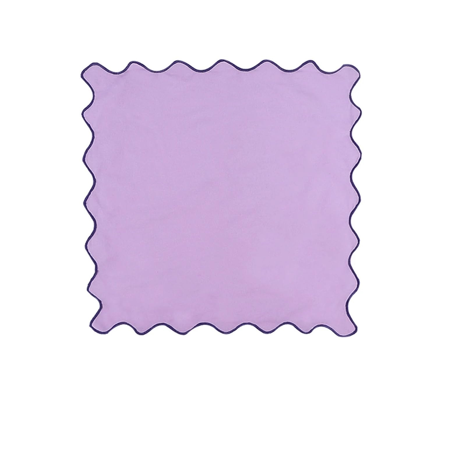 Napkins 2PC Embroidered Wavy Edged Cotton Napkin Comfortable And Soft Home Placemat Suitable For Wedding Festival Decoration(Style 01)