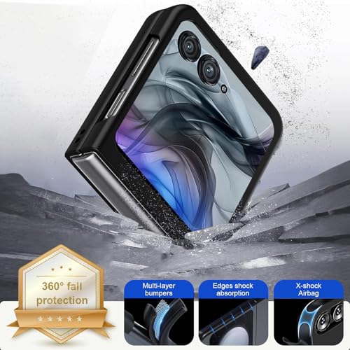 Coque Motorola Razr 2024 rigide chic bleu clair premium - 3